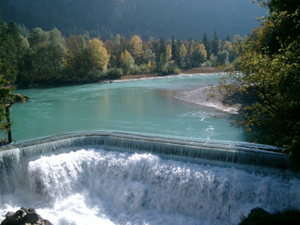 Imposante Wasserfälle Bayern - der Lechfall in Füssen