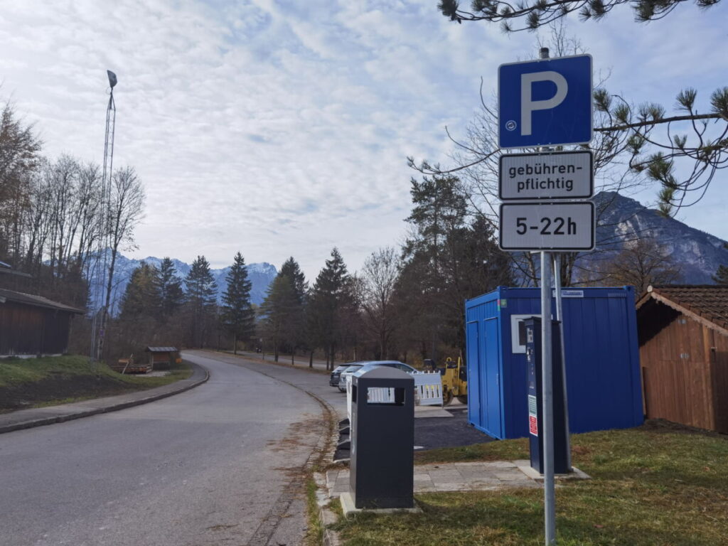 Kuhfluchtwasserfälle parken - der Parkplatz P1 beim Freibad